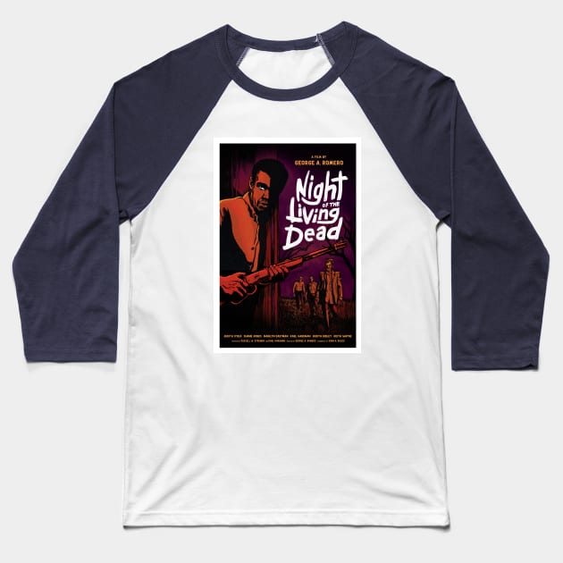 Night of the Living Dead Baseball T-Shirt by chrisayerscreative